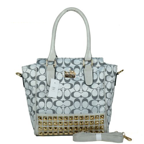 Coach Legacy Tanner In Studded Signature Small Grey Crossbody Bags BNQ - Click Image to Close